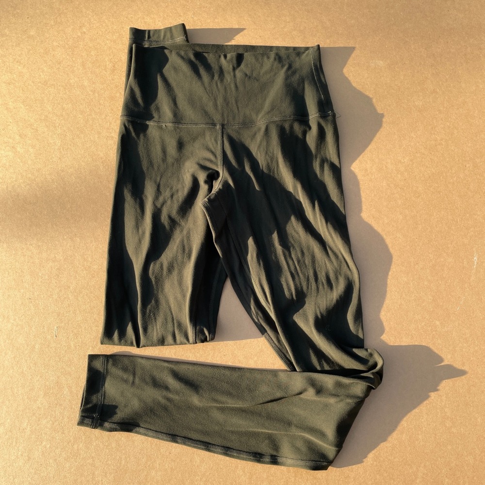 Lululemon Align Leggings Women 4 Olive Green Yoga Athletic High Rise 28in Inseam